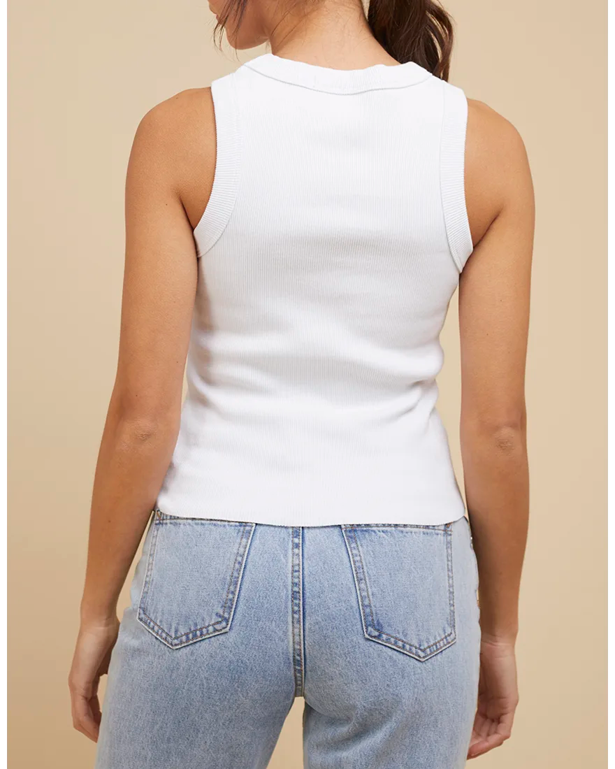 Greta Tank White