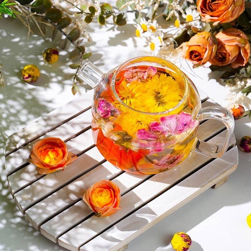 Blooming Tea Greeting Card NEW: Bouquet