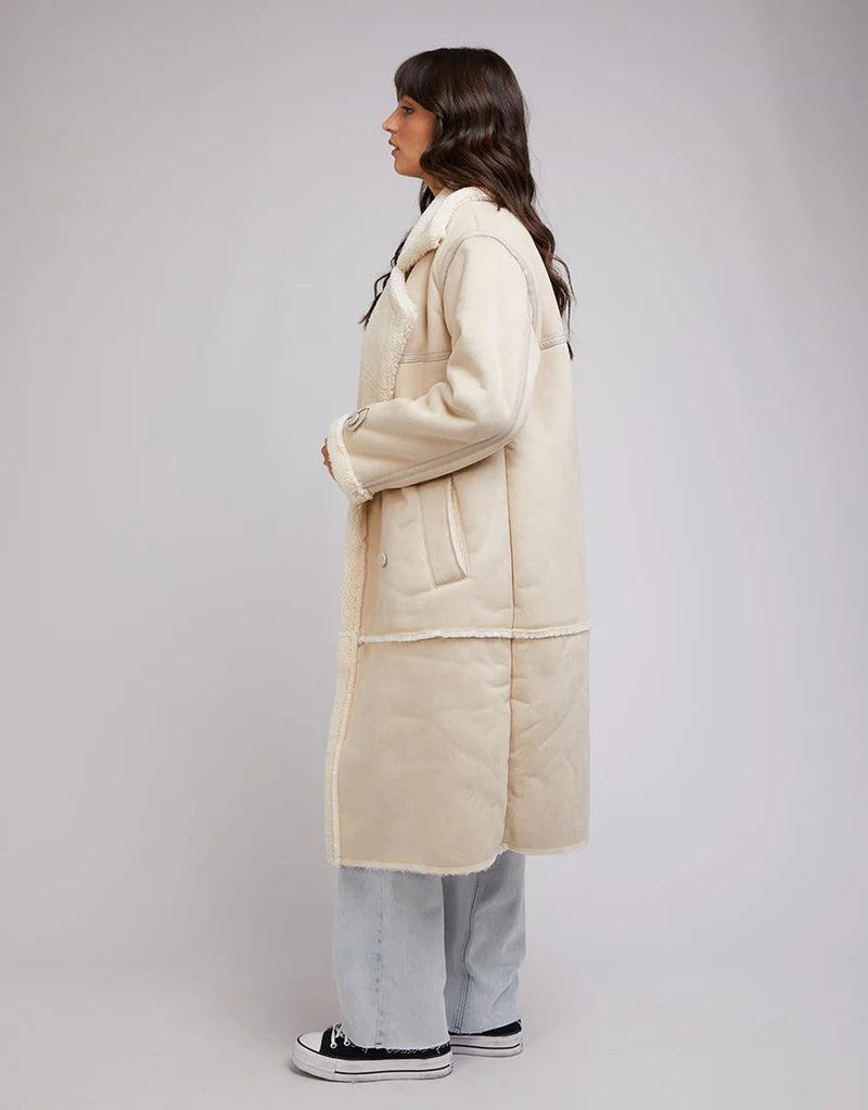 Mia Sherpa Coat - Cream