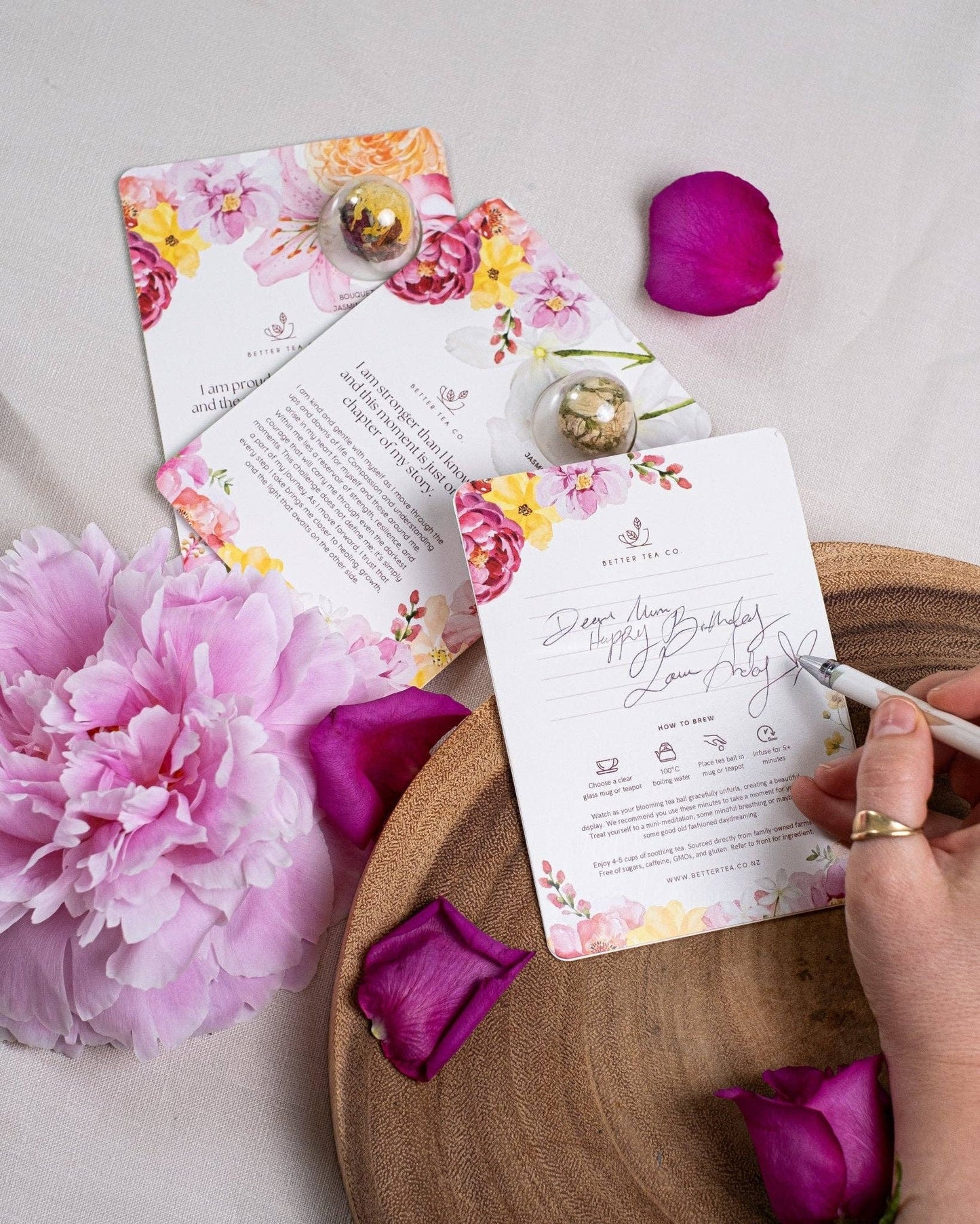 Blooming Tea Greeting Card NEW: Hibiscus