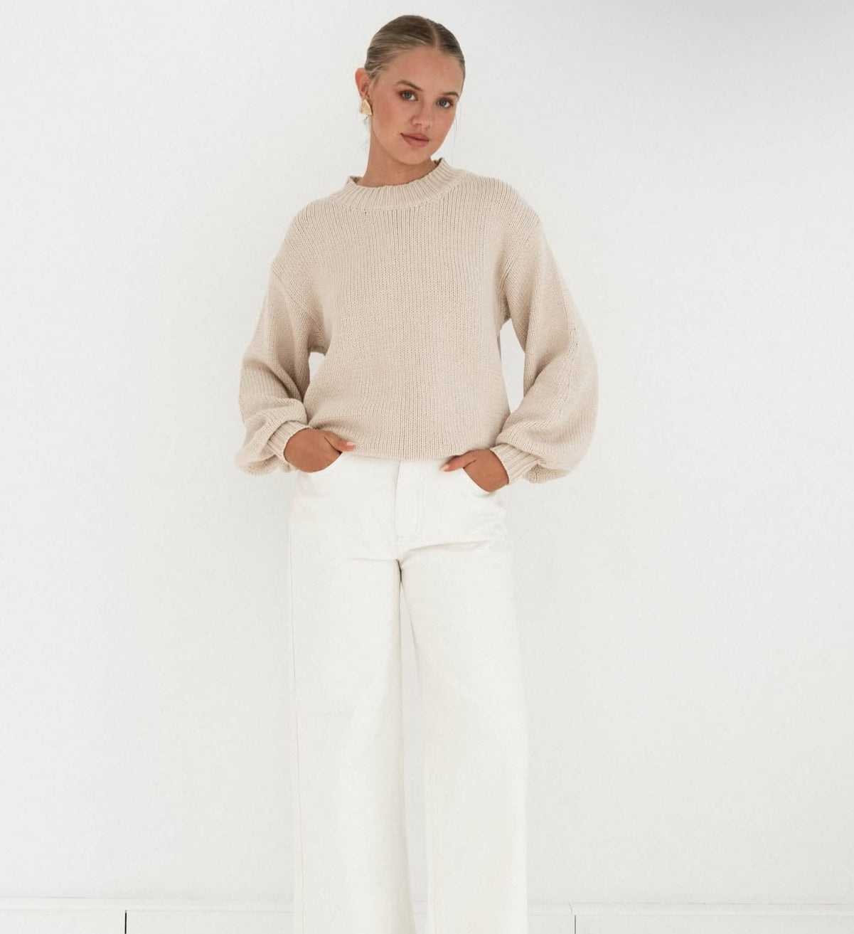 Sydney Knitted Jumper in Cream