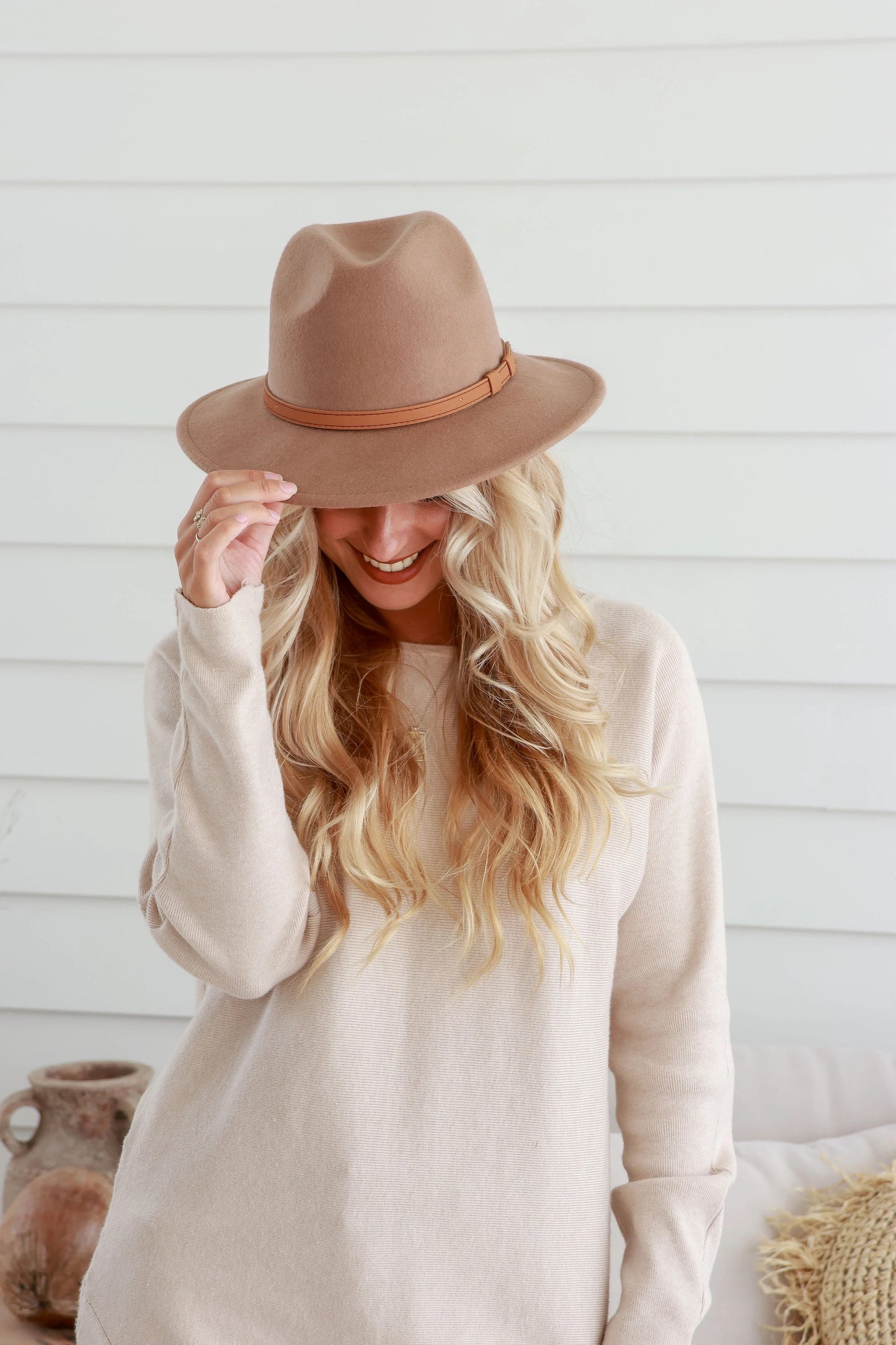 Wool Fedora - Camel