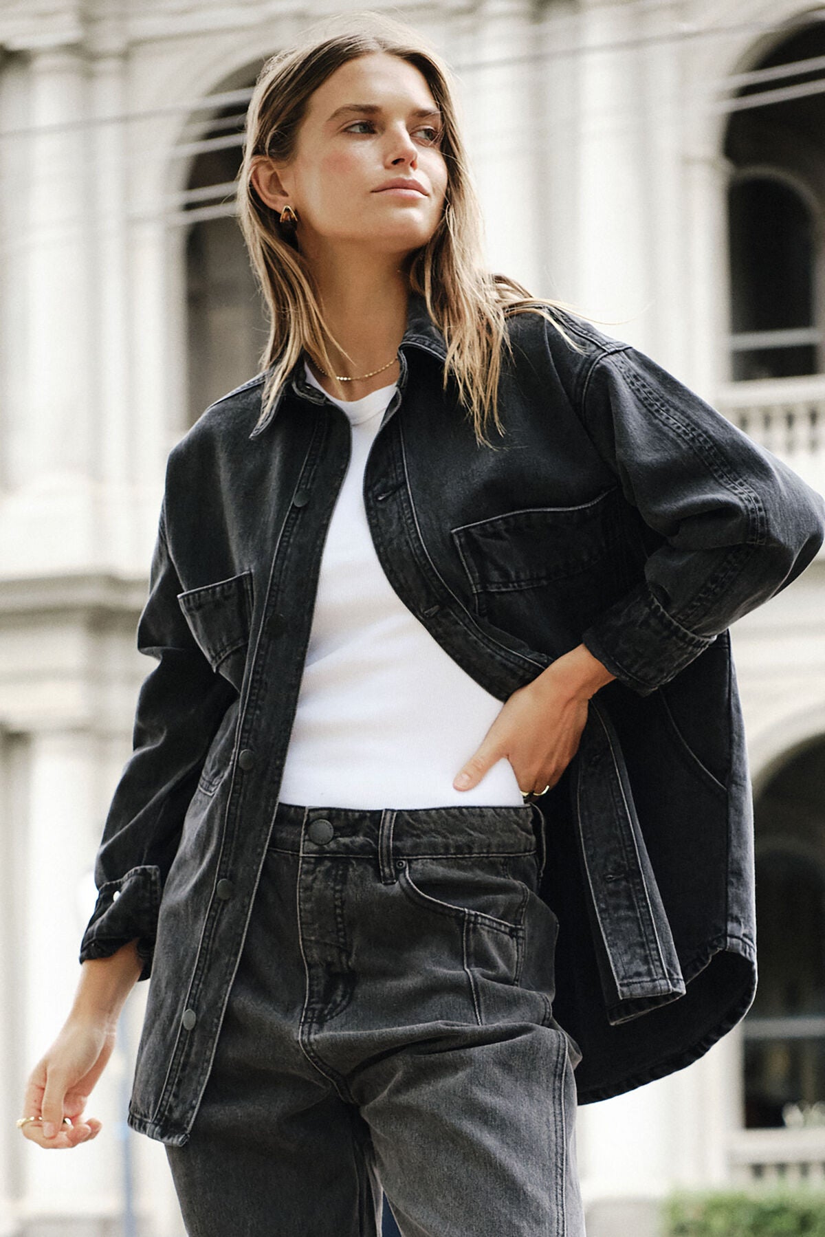 Bobbi Side Pocket Denim Shacket