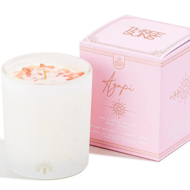Agapi' Candle of Love, Creamy Vanilla Gelato & Caramel Frost