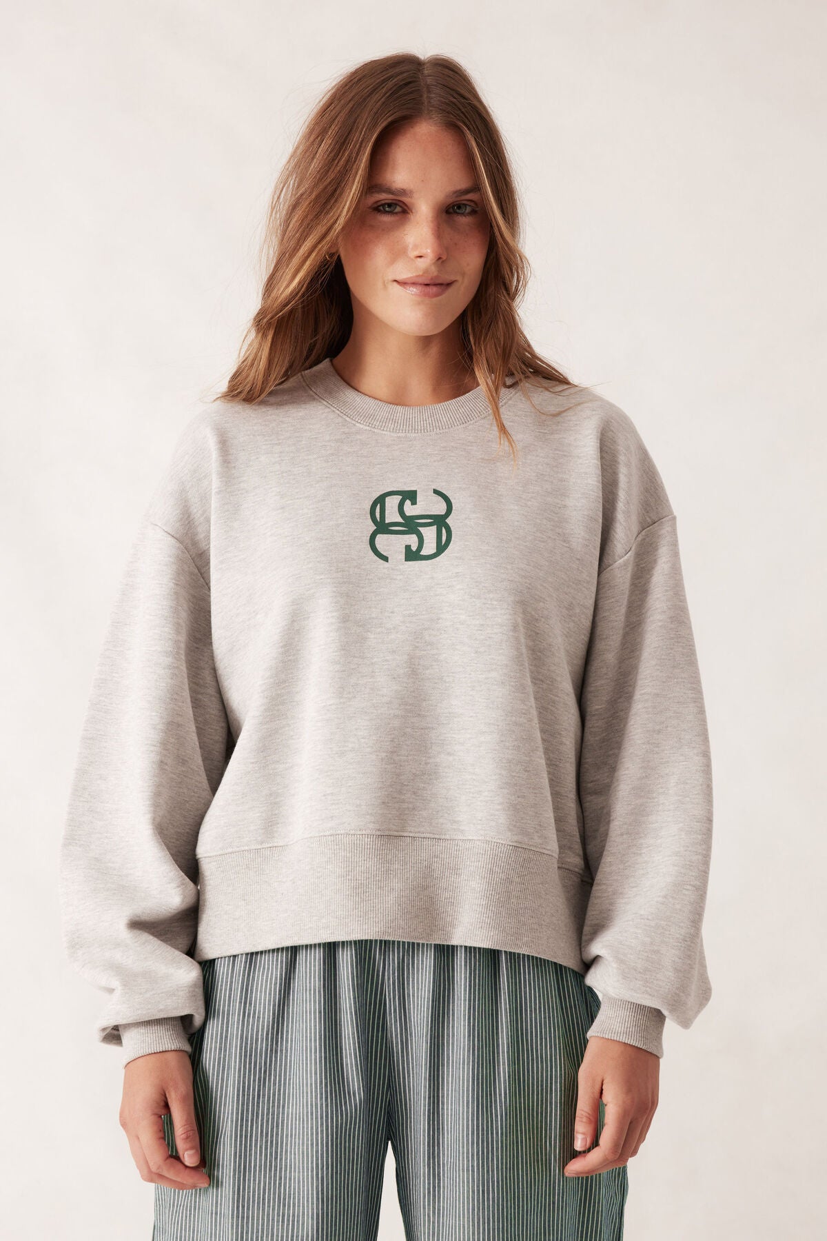 Cropped Slouchy Crew