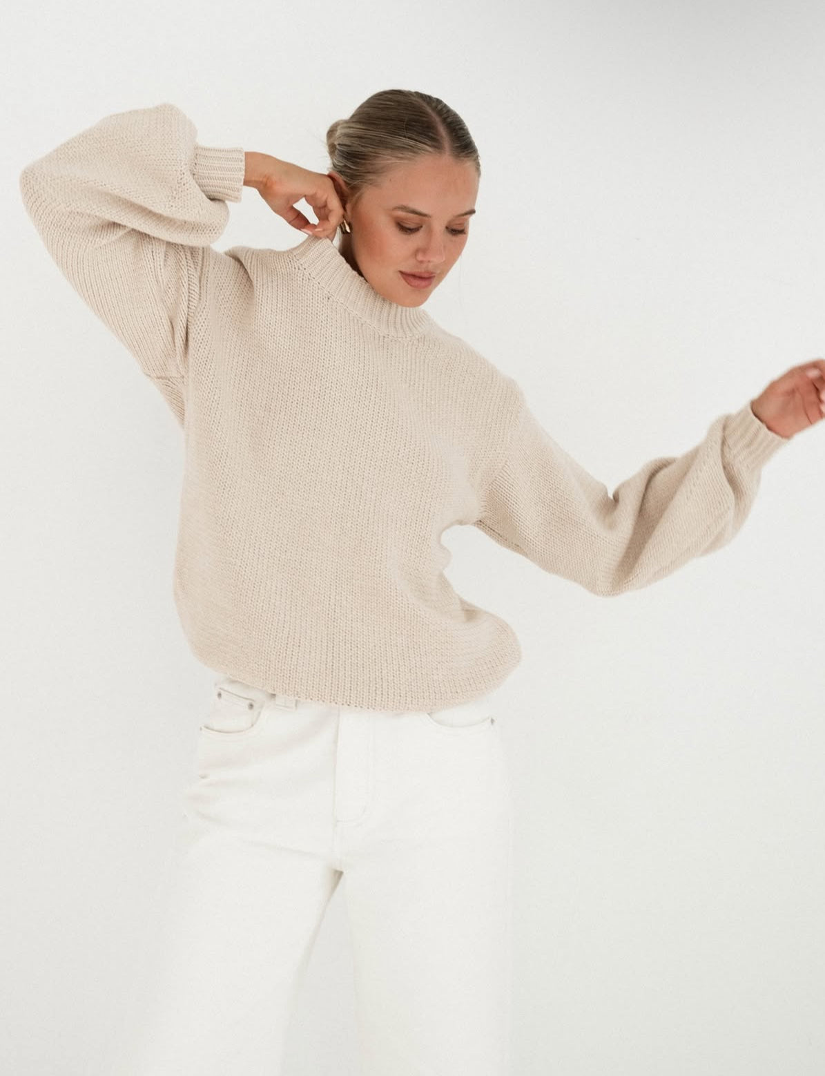 Sydney Knitted Jumper in Cream