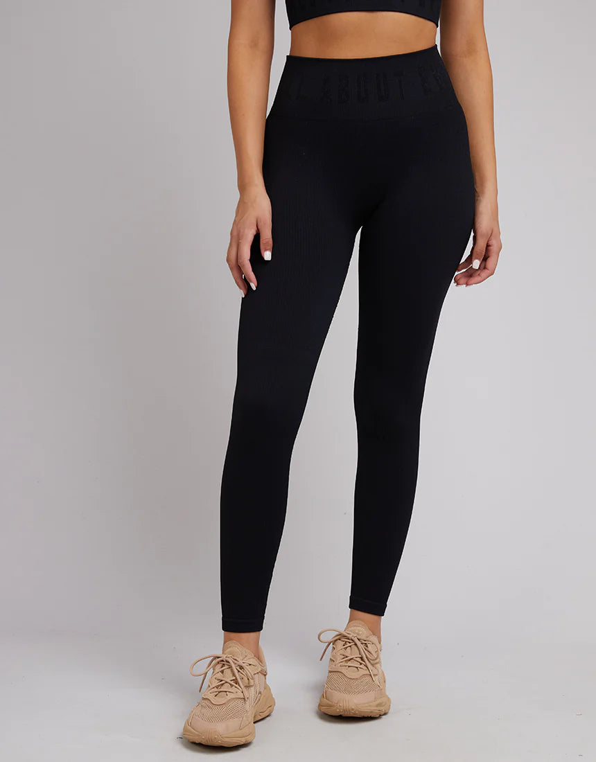 REMI RIB LEGGING - Black