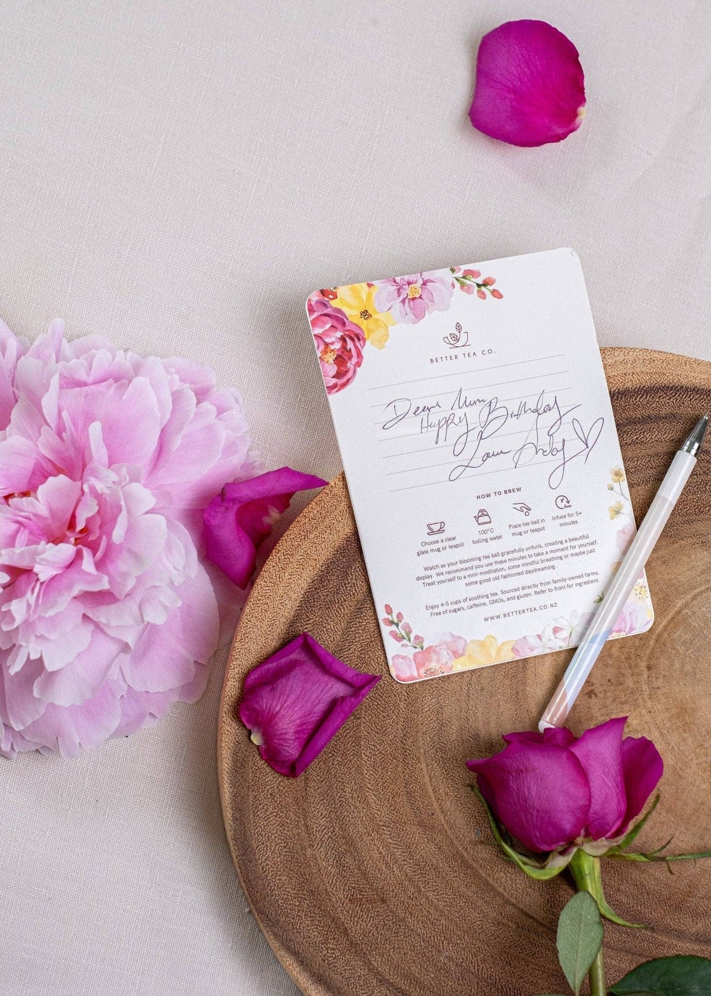 Blooming Tea Greeting Card NEW: Jasmine