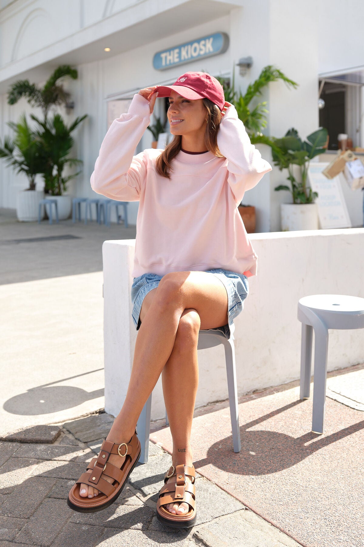 Seamed Fleece Top - Shell Pink