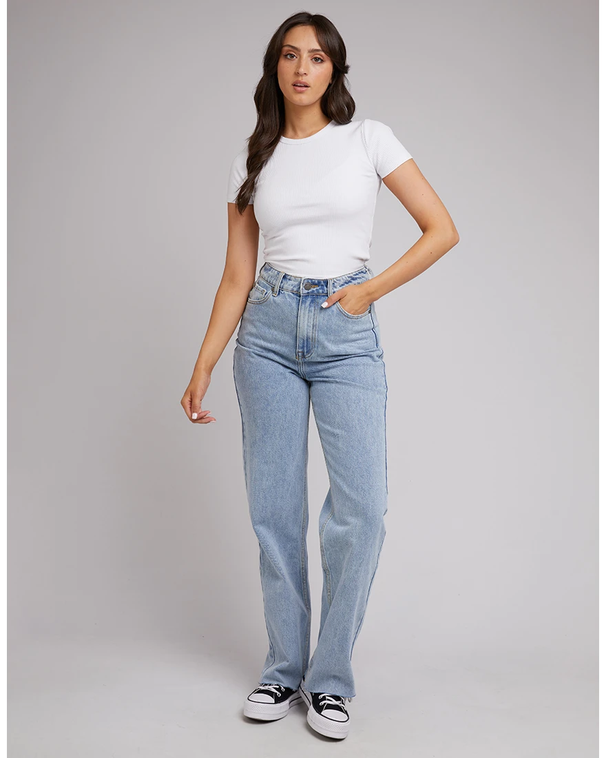 Evie Rib Baby Tee White
