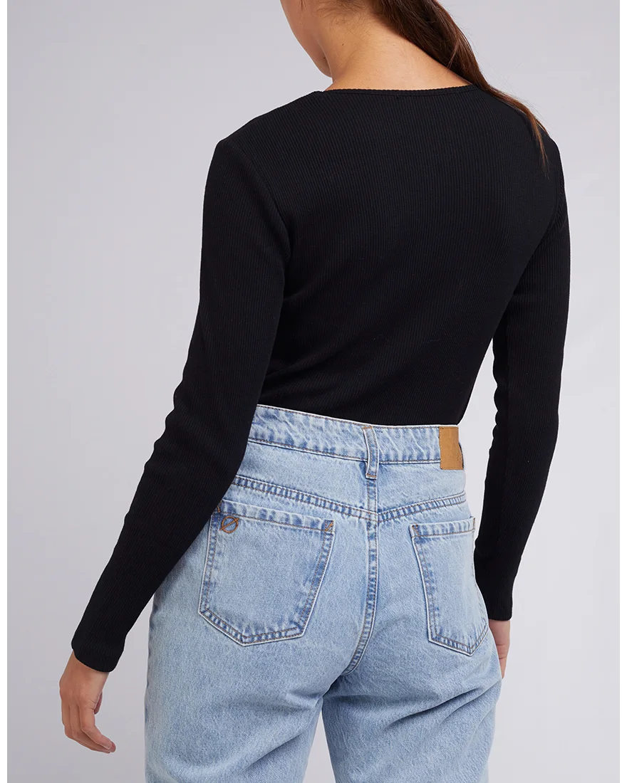 Rib Long Sleeve Black
