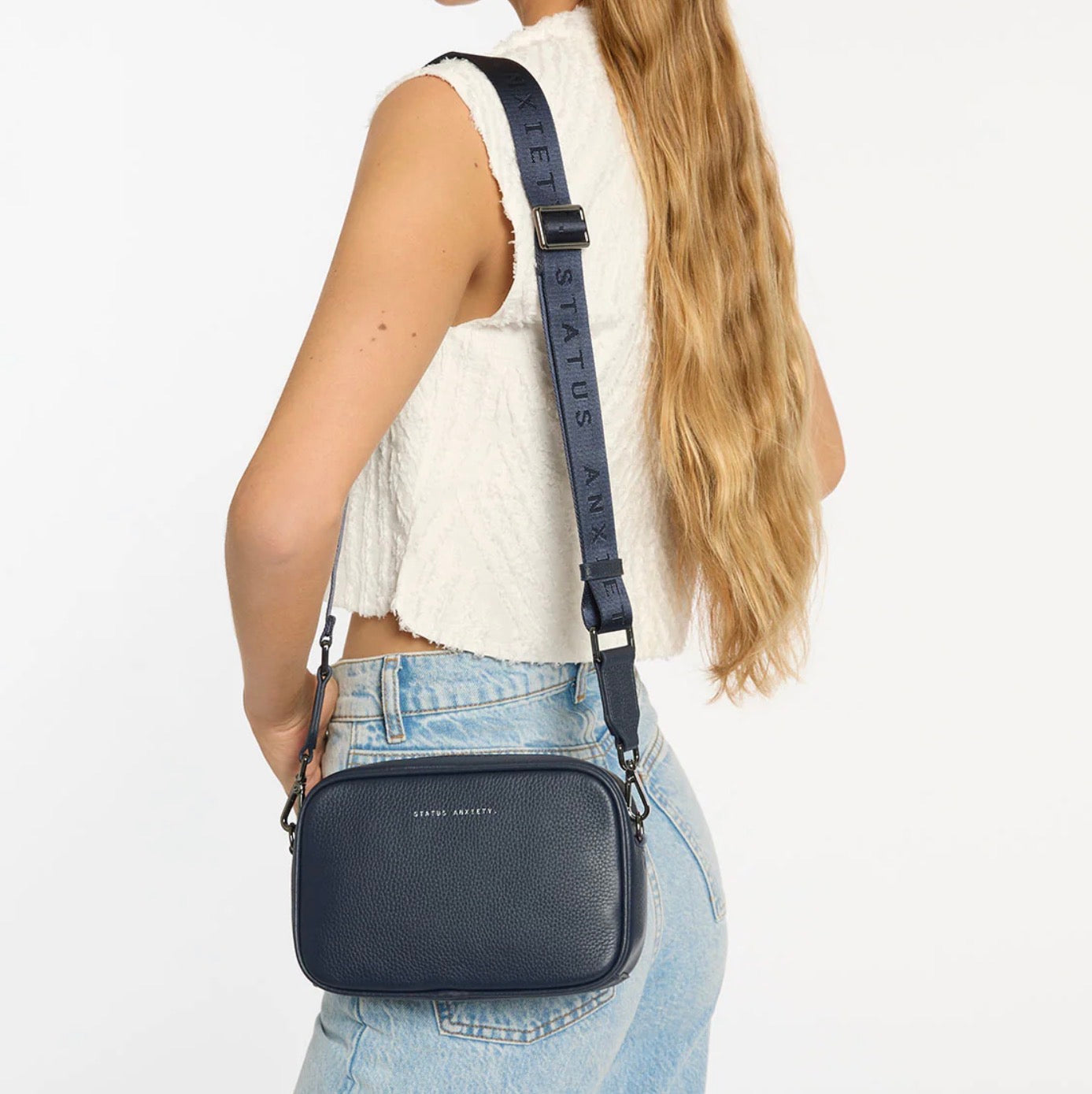 Plunder Bag with Webbed Strap - Midnight Blue