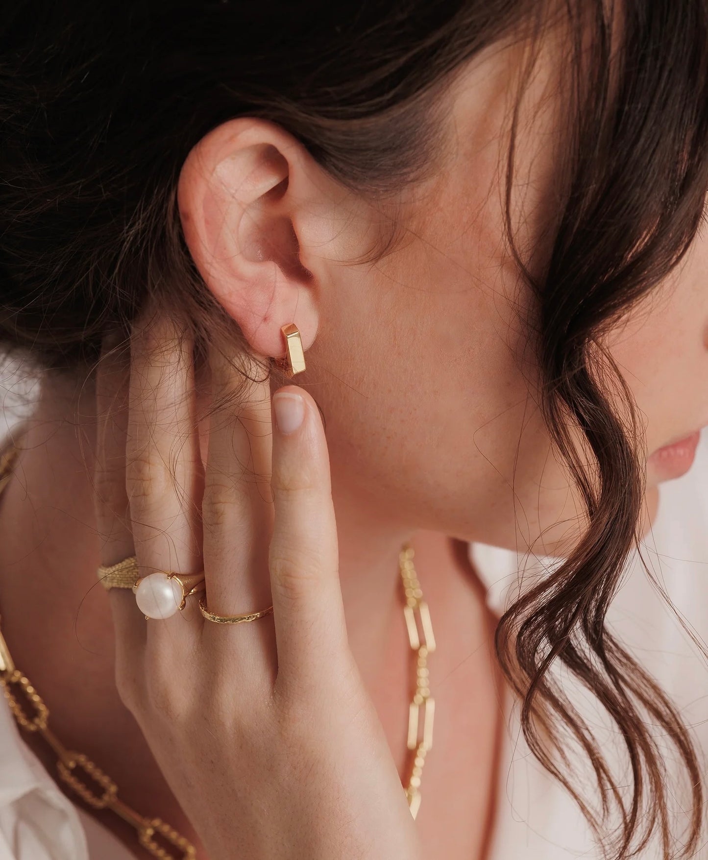 Storm Gold Earring