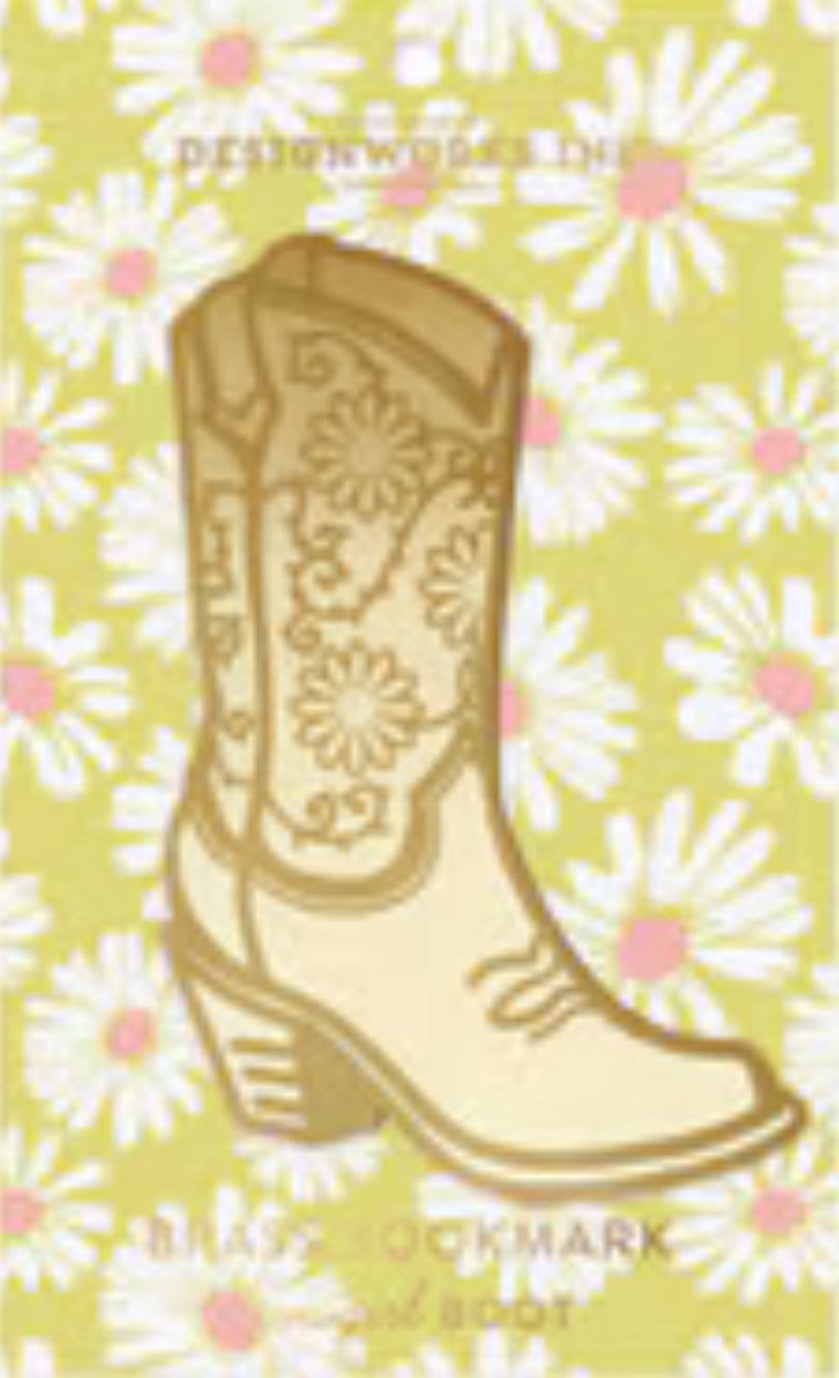 Brass Bookmark - Cowgirl Boot