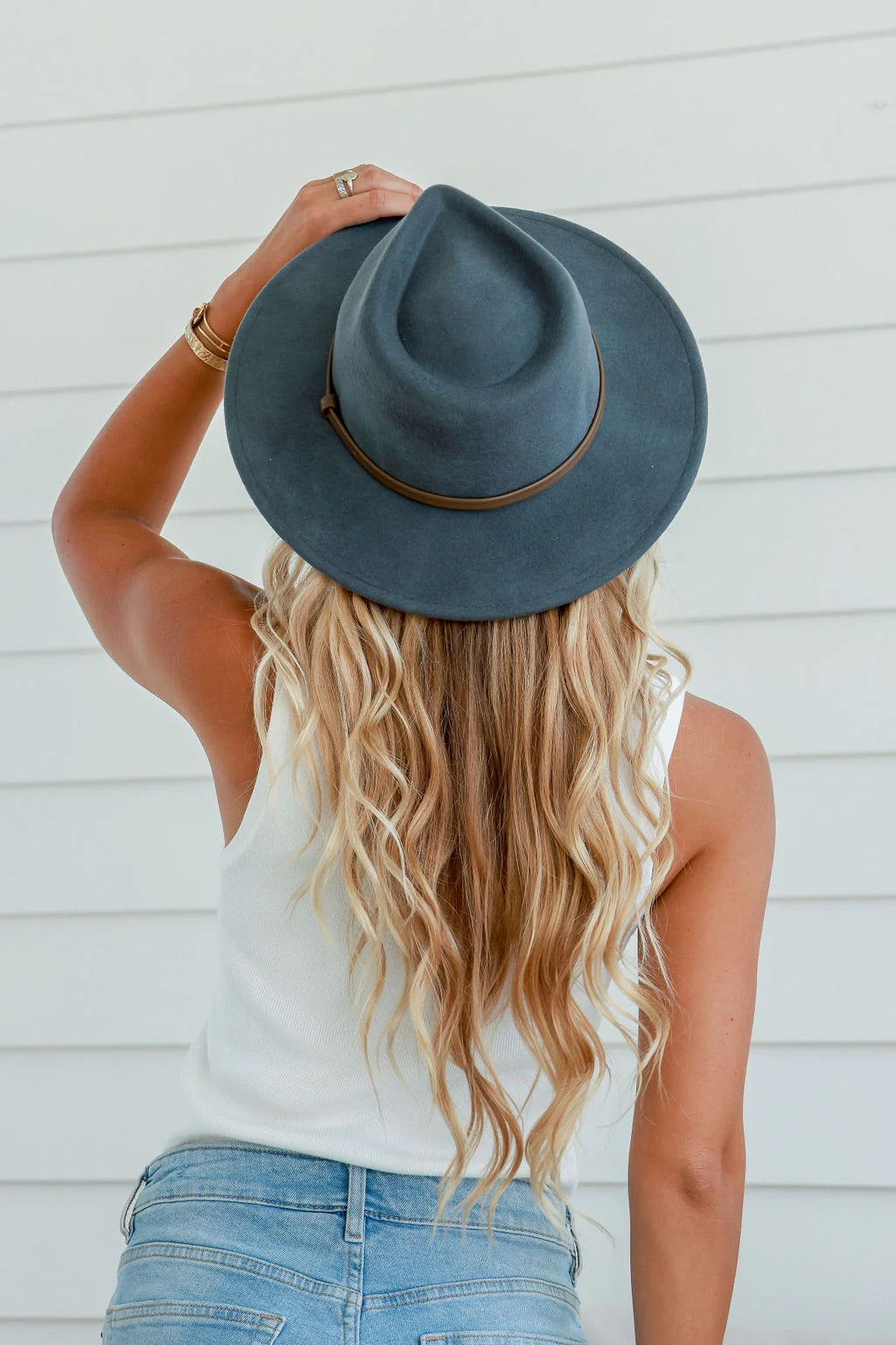 Wool Fedora - Soft Grey
