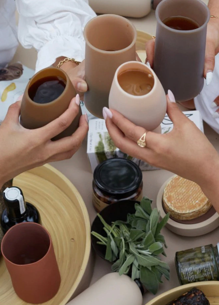 Latte + Donkey | Stemm | Unbreakable Silicone Wine Glasses