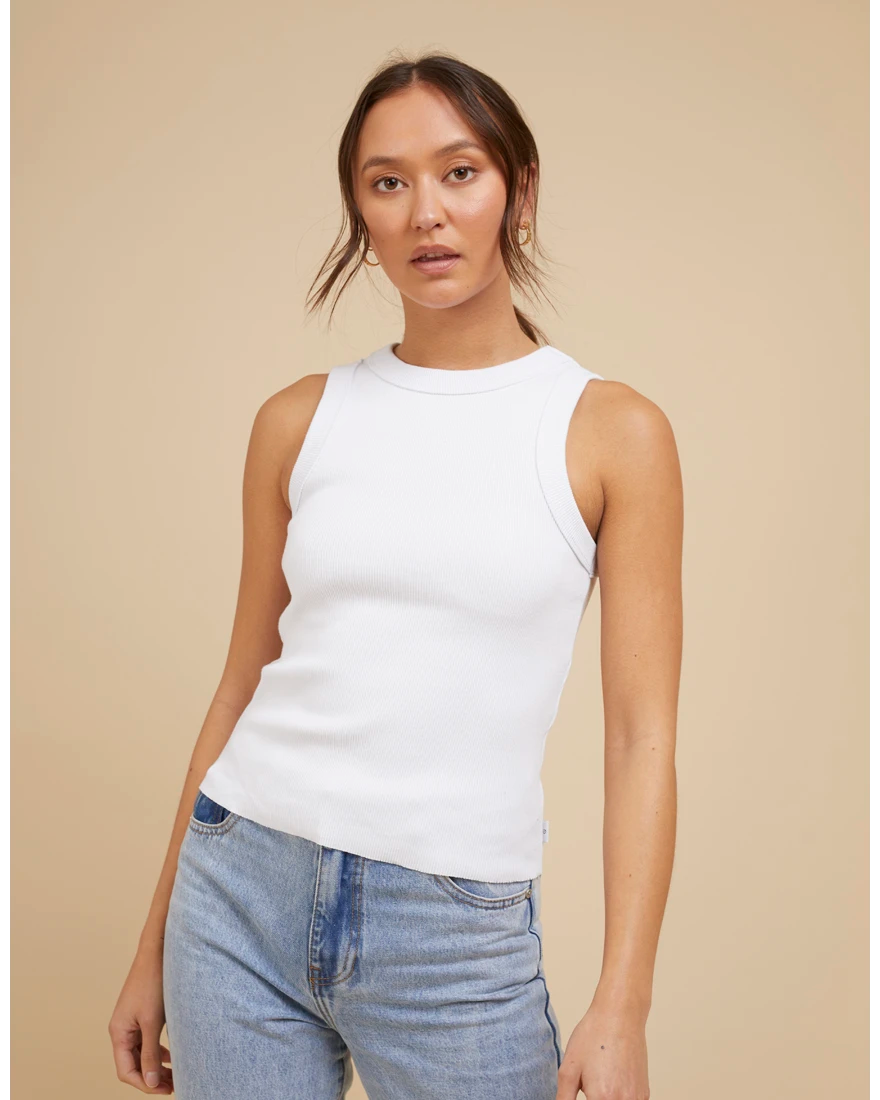 Greta Tank White