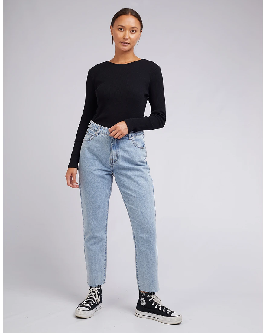 Rib Long Sleeve Black
