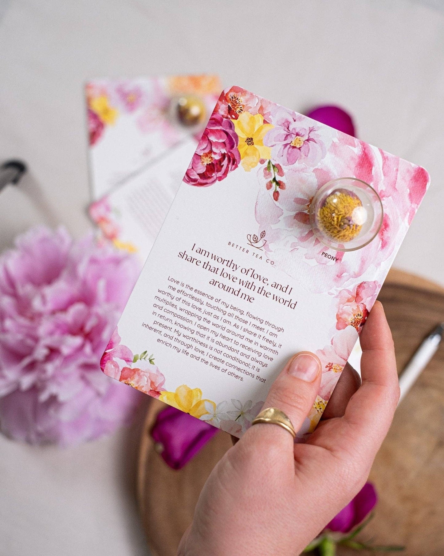 Blooming Tea Greeting Card NEW: Jasmine