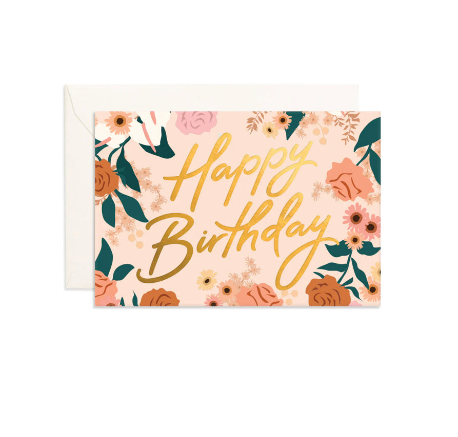 Birthday Bella Rosa Mini Greeting Card