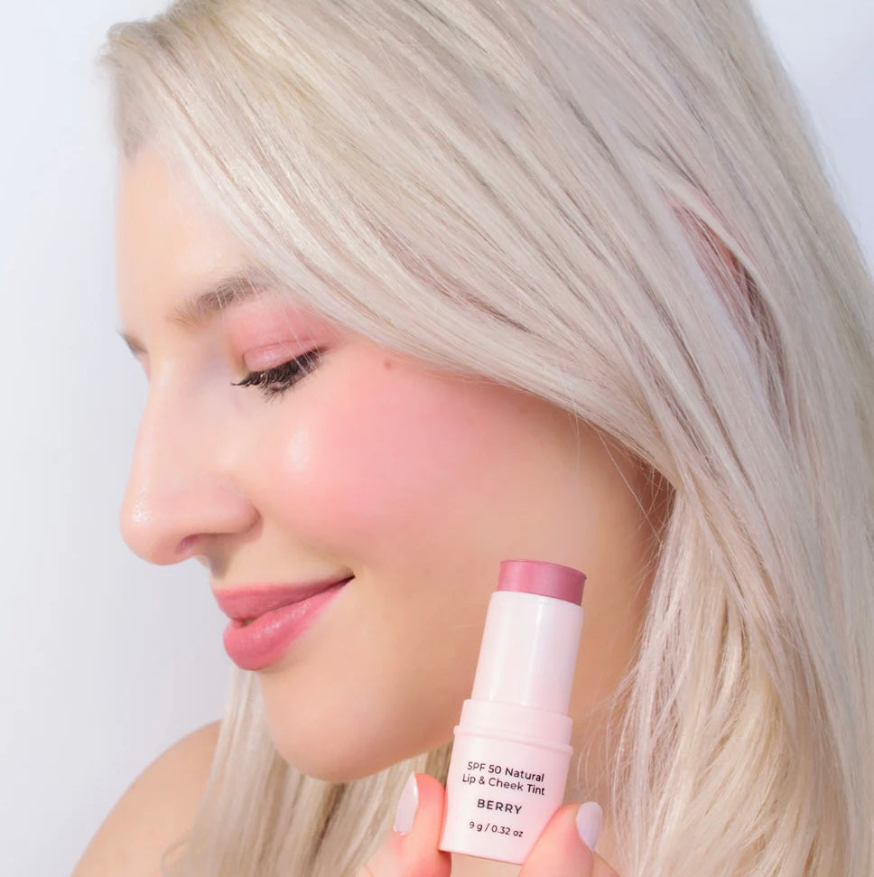 Avocado Zinc SPF 50 Natural Lip & Cheek Tint - Berry