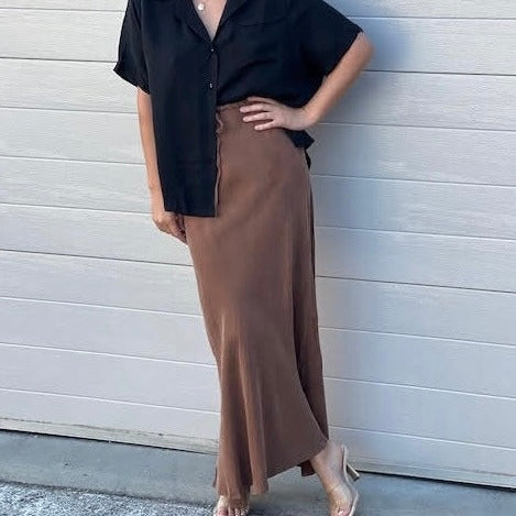 Cupro Skirt Mocha