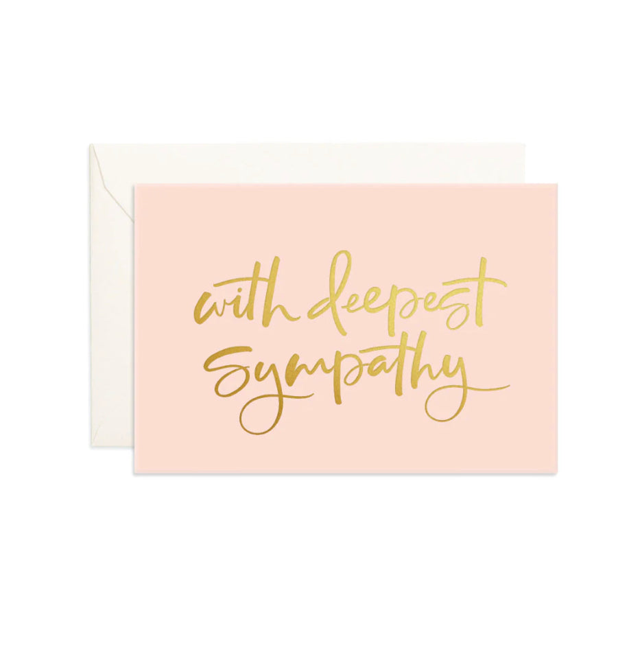 Deepest Sympathy Cream Mini Greeting Card