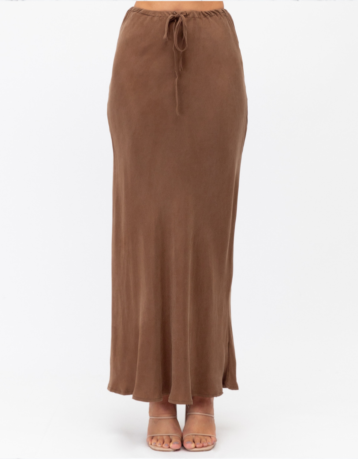 Cupro Skirt Mocha
