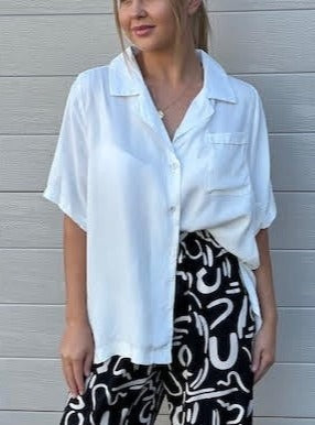 Cupro Box Shirt White