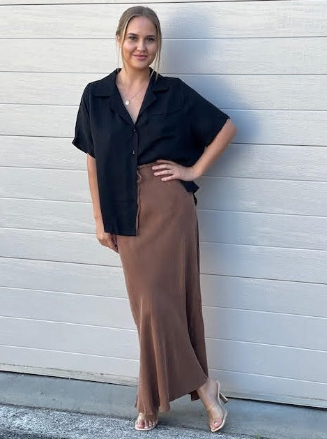 Cupro Skirt Mocha