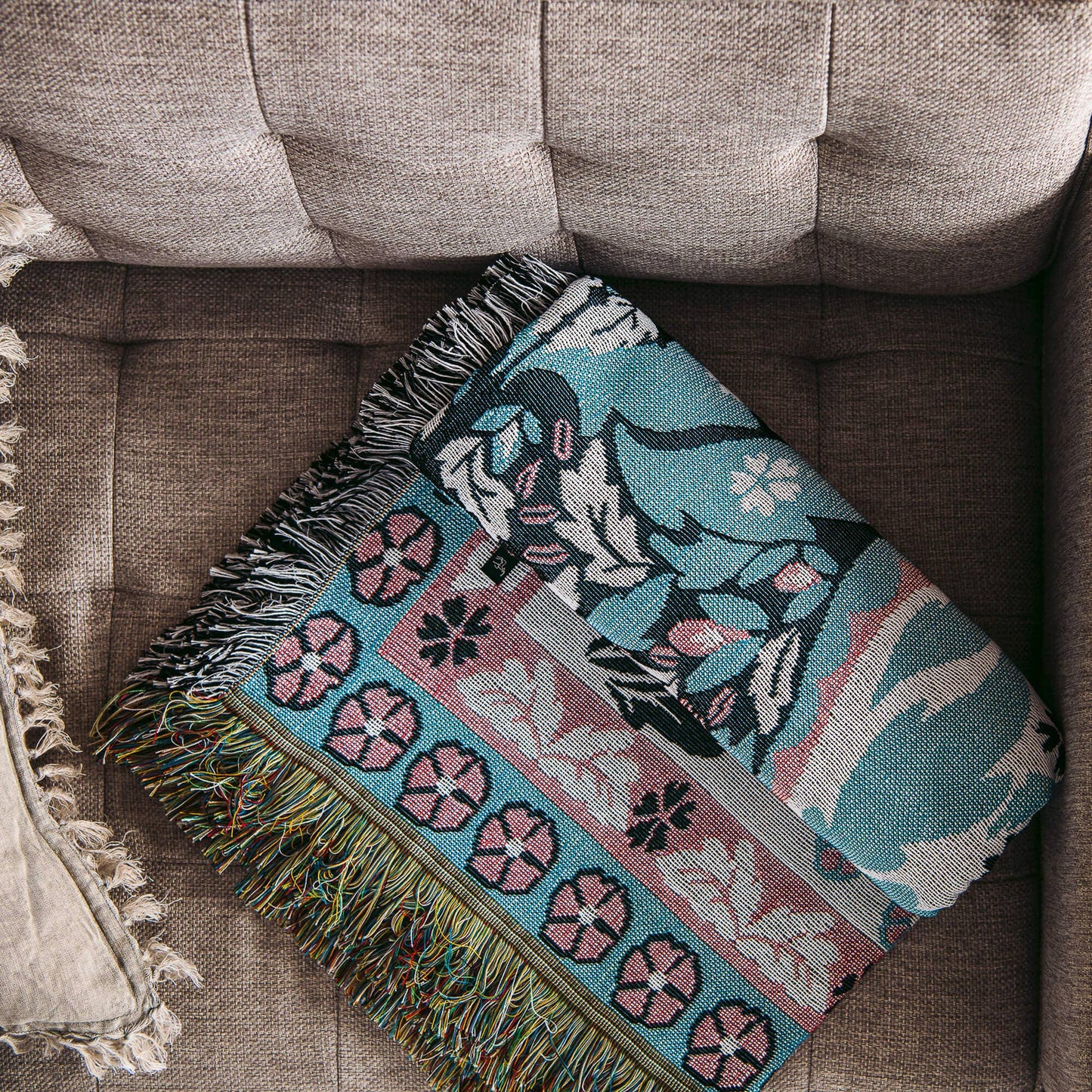 'All You Need is Love' Woven Picnic Rug/Throw: Regular 130x160cm