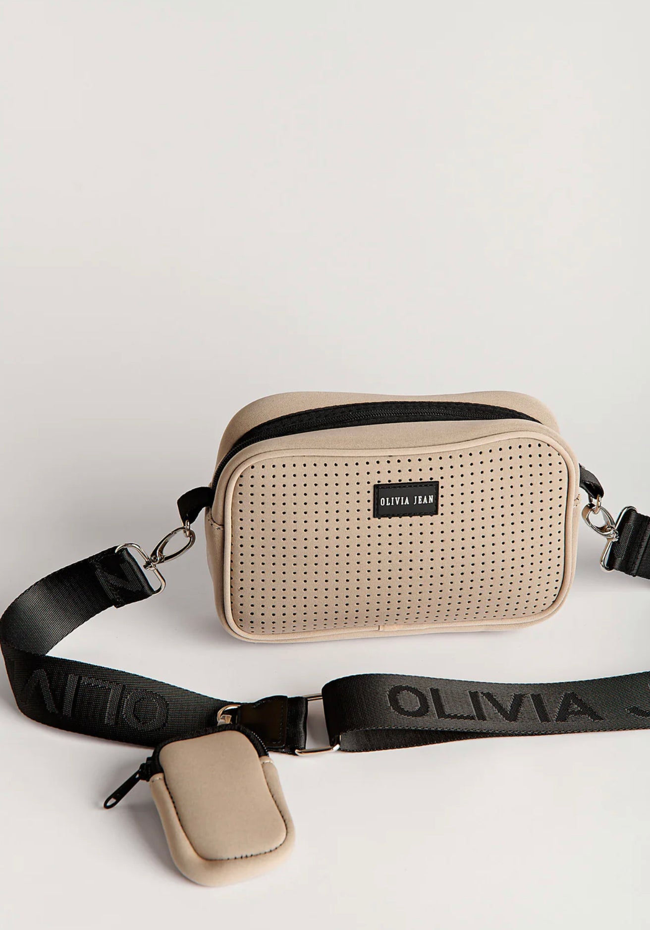 Spice (Beige) Neoprene Crossbody Bag