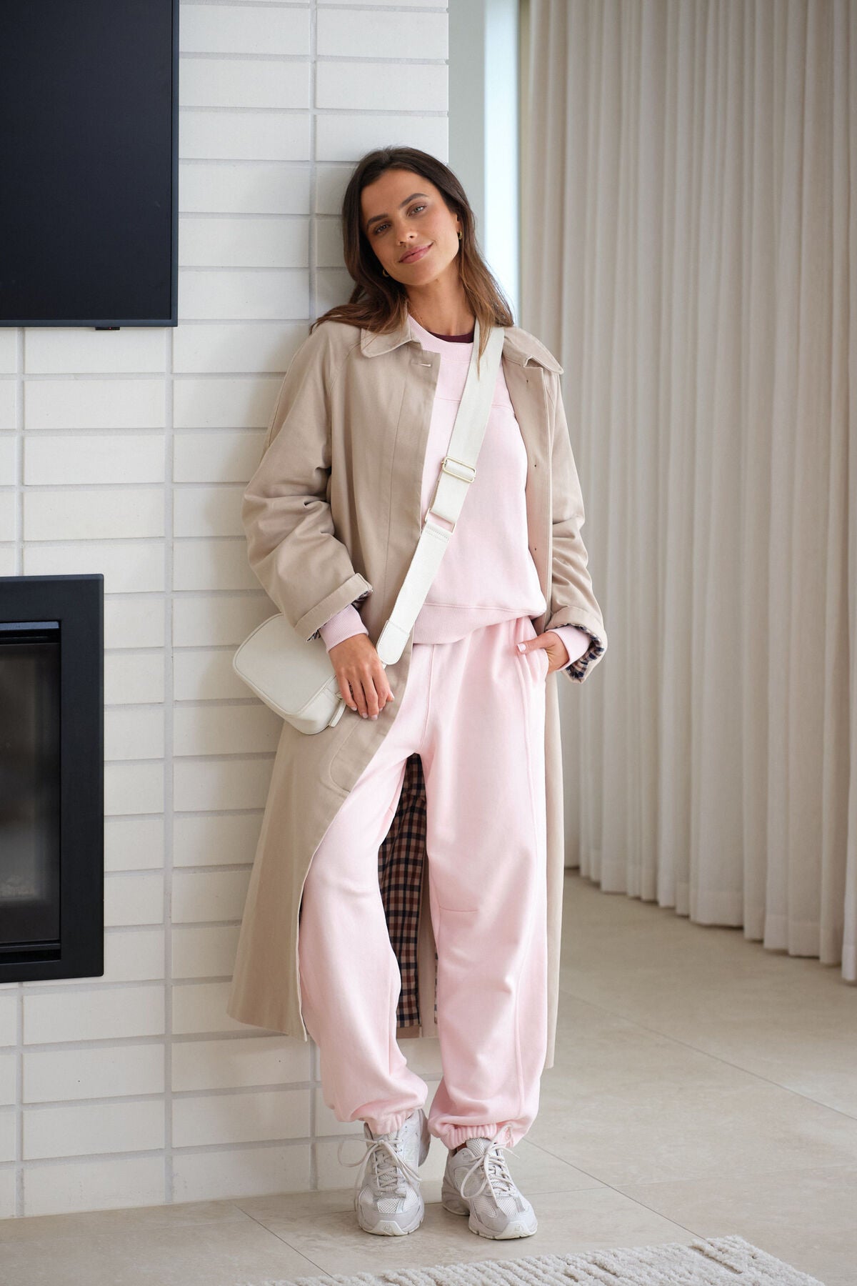 Seamed Trackpant - Shell Pink