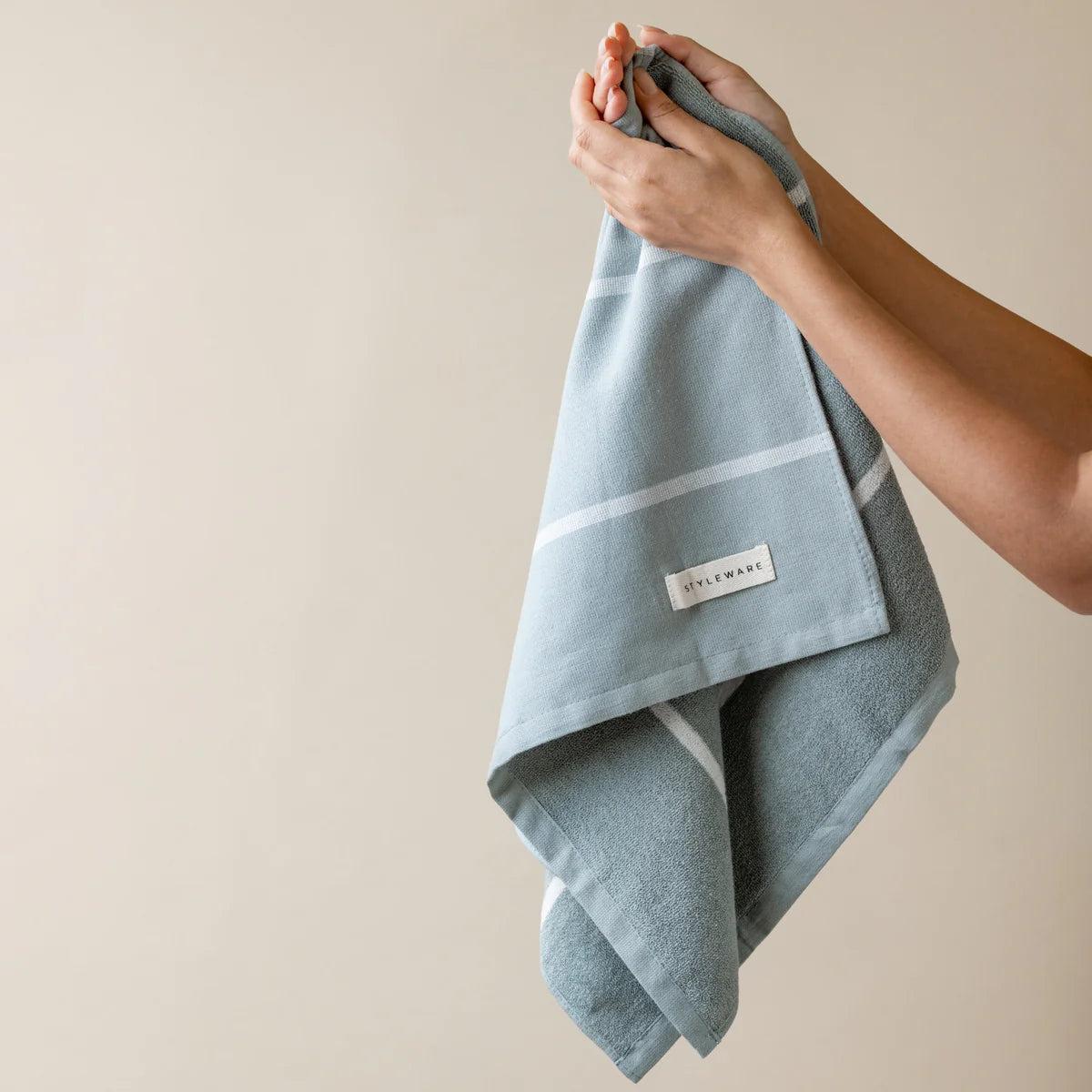 Between the Lines tea Towel ll - Green Tea