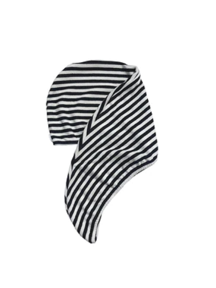 RIVA HAIR TOWEL - MONOCHROME STRIPE