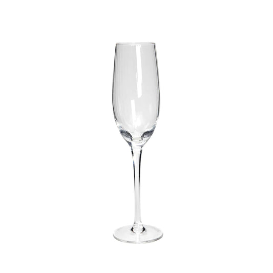 KIRSHAW CLR GLASS RIBBED CHAMPAGNE FLUTE