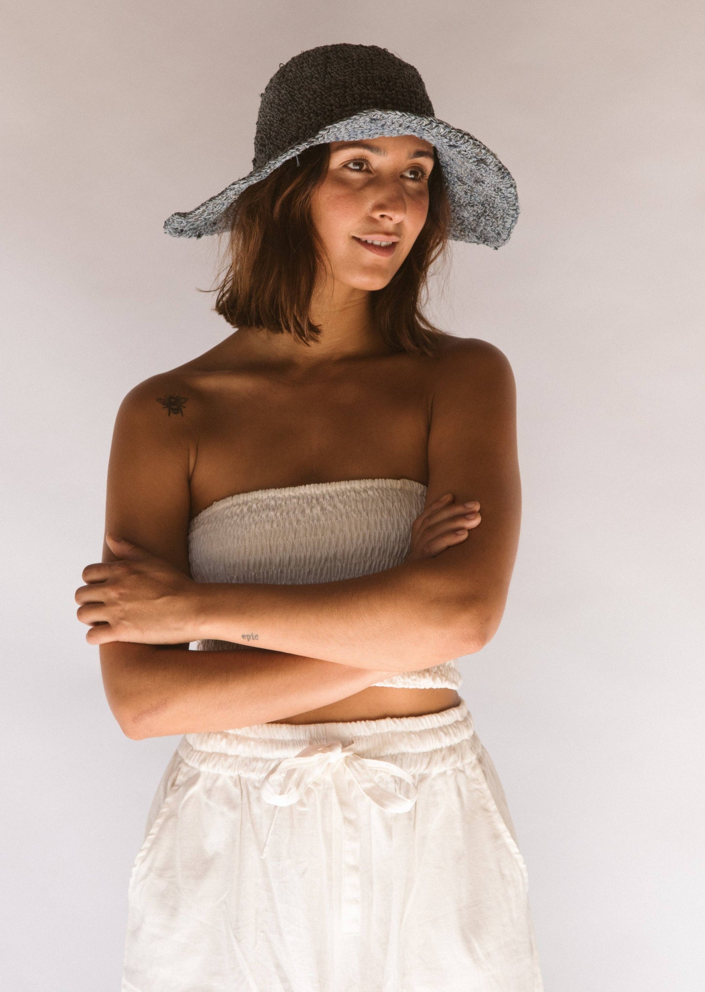 Polly Short Brim Hat // Denim