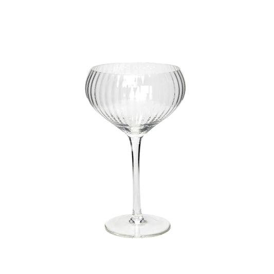 KIRSHAW CLR GLASS RIBBED COCKTAIL FLUTE