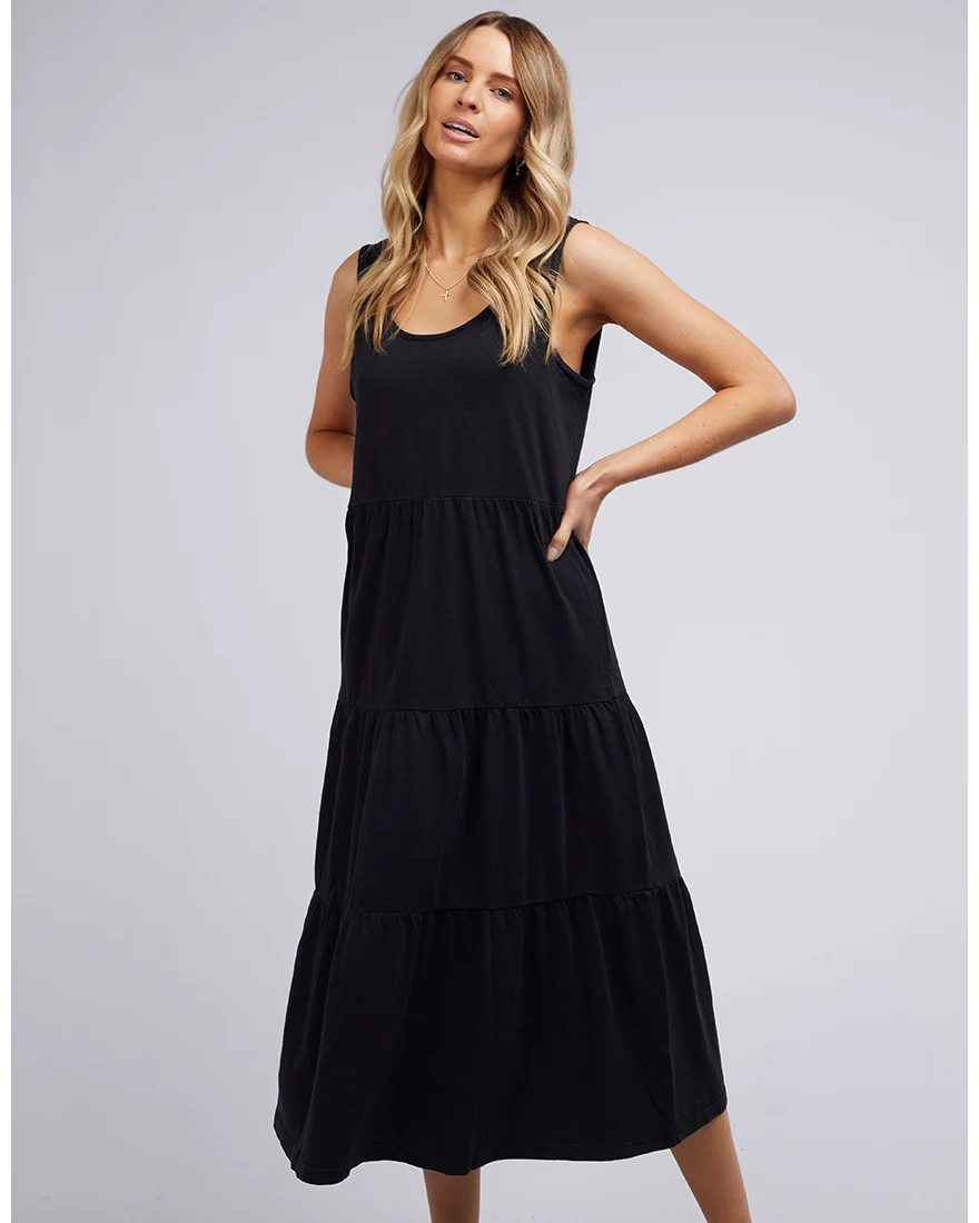 Sophie Midi Dress - Black