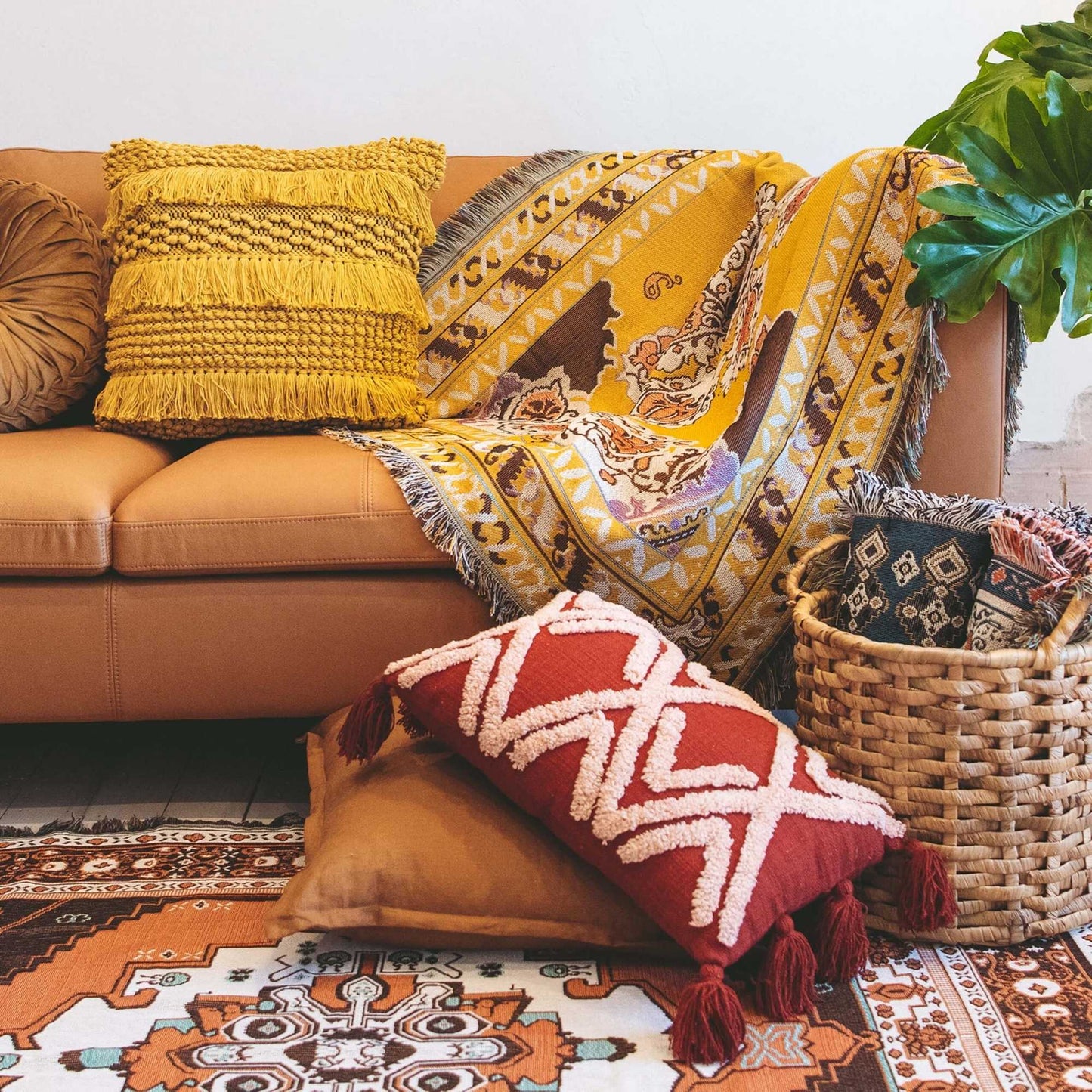 'Norwegian Wood' Woven Picnic Rug/Throw: Regular 130x160cm