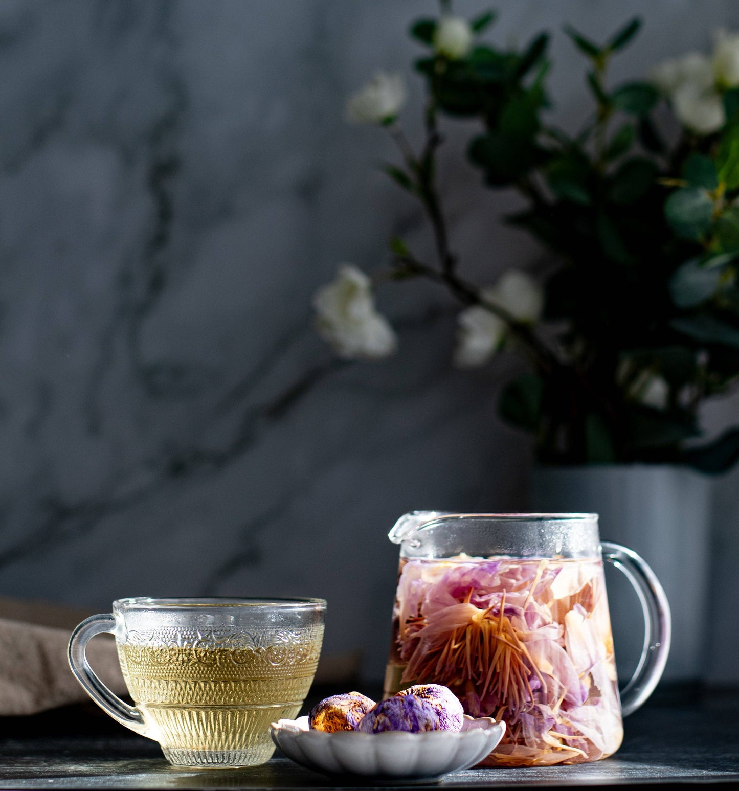 Blue Lotus Blooming Tea Balls: 3 x Blue Lotus Balls in KraftTube