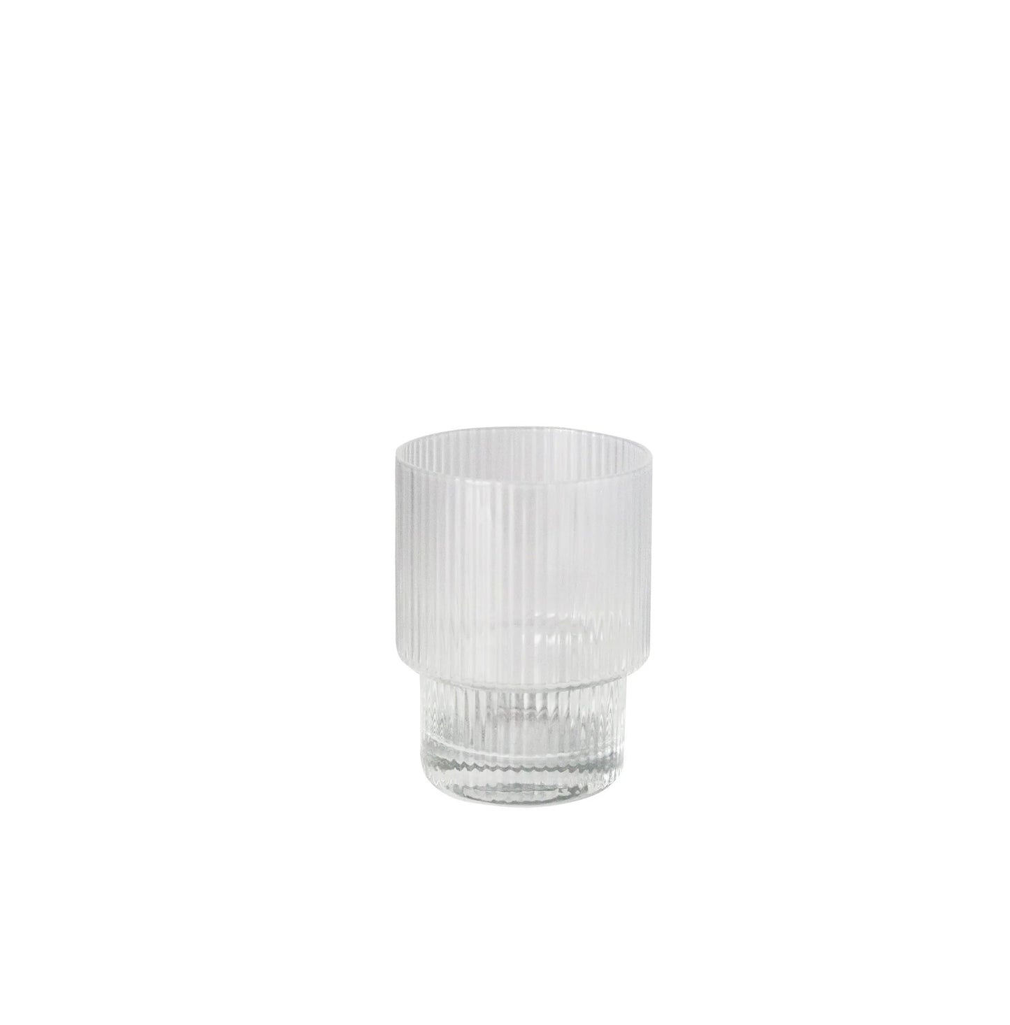 Linnea Ribbed Glass Tumbler (S4)