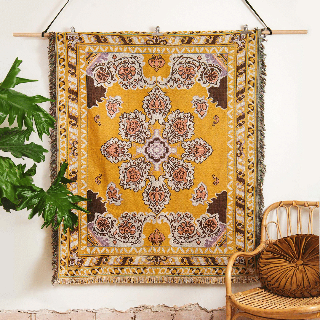'Here Comes The Sun' Woven Picnic Rug/Throw: Regular 130x160cm
