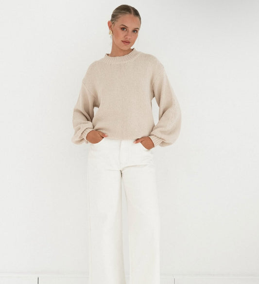 Sydney Knitted Jumper in Cream
