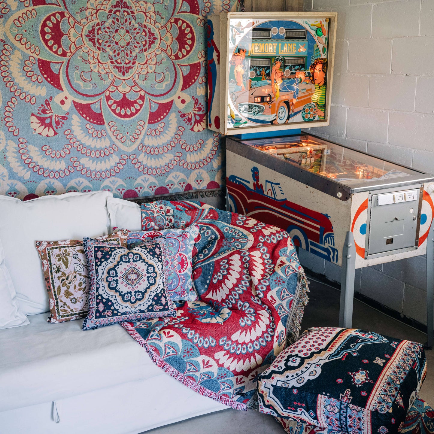 'You'll Be Mine' Woven Picnic Rug/Throw: Regular 130x160cm