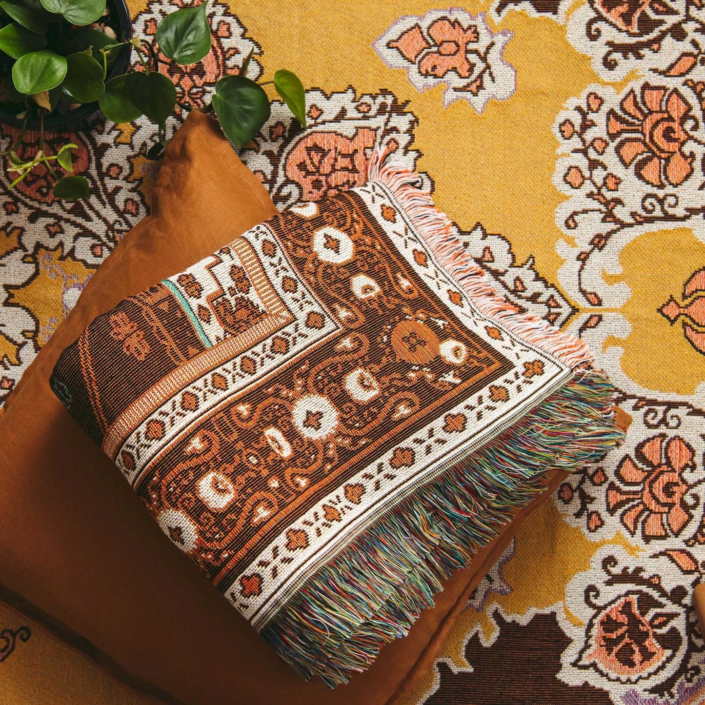 'Norwegian Wood' Woven Picnic Rug/Throw: Regular 130x160cm