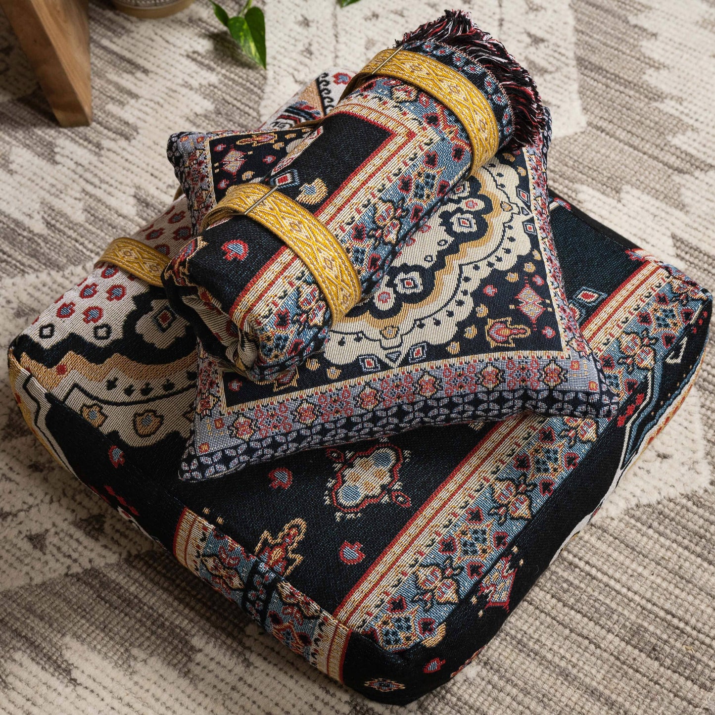 Cotton Carry Strap: Don't Let Me Down - Indigo/White