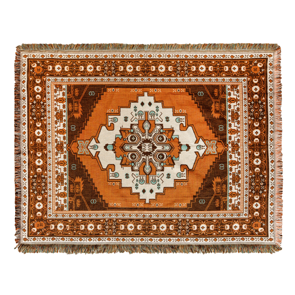 'Norwegian Wood' Woven Picnic Rug/Throw: Regular 130x160cm