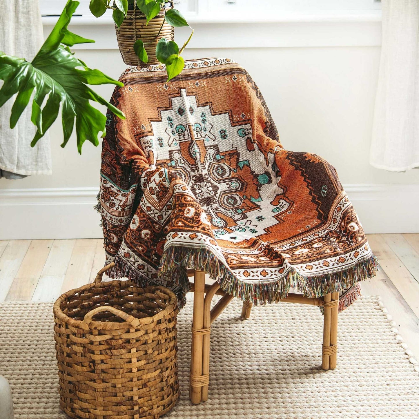 'Norwegian Wood' Woven Picnic Rug/Throw: Regular 130x160cm