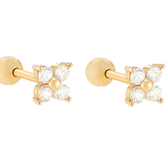 18k Gold Plated Stud Earrings